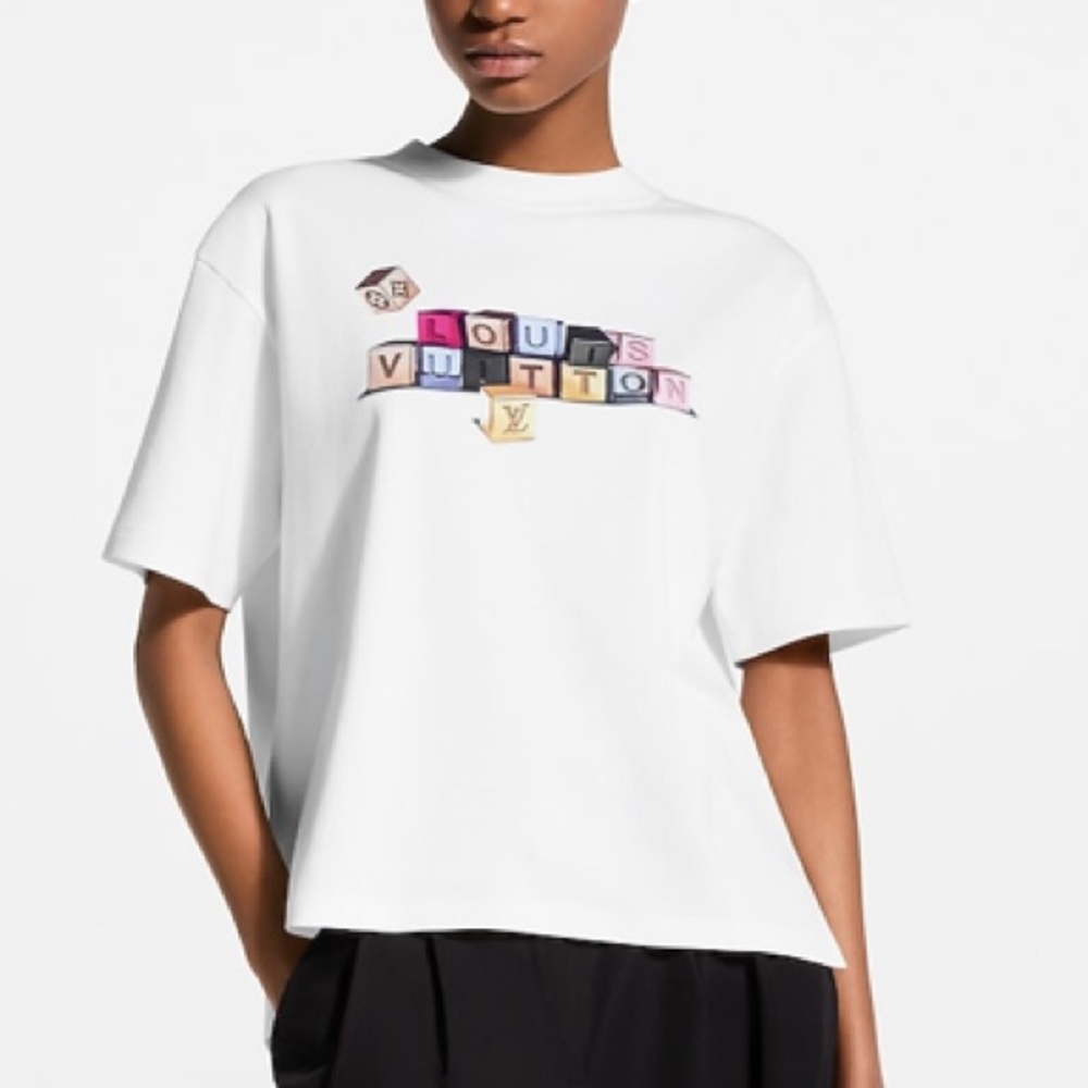 Louis Vuitton White Graphic Tee